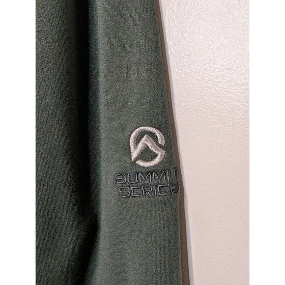 ​The North Face Summit Series 1/4 Zip Fleece Pullover Green Men's Medium Pocket - Picture 5 of 10